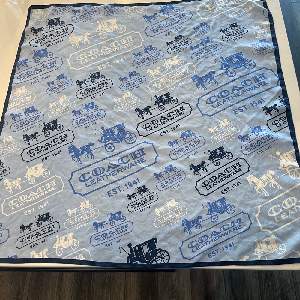 Coach XL silk scarf